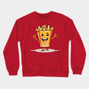 kawaii french fries T-Shirt cute potato food funny Crewneck Sweatshirt